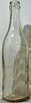 GREENSBURG BREWING COMPANY EMBOSSED BEER BOTTLE