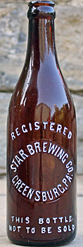 STAR BREWING COMPANY EMBOSSED BEER BOTTLE