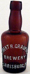 ROBERT H. GRAUPNER BREWERY EMBOSSED BEER BOTTLE