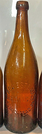 HOMESTEAD BREWING COMPANY EMBOSSED BEER BOTTLE