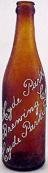 HYDE PARK BREWING COMPANY EMBOSSED BEER BOTTLE