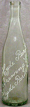 HYDE PARK BREWING COMPANY EMBOSSED BEER BOTTLE