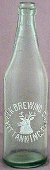 ELK BREWING COMPANY EMBOSSED BEER BOTTLE