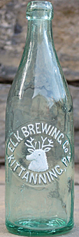 ELK BREWING COMPANY EMBOSSED BEER BOTTLE