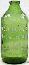 ROLLING ROCK PREMIUM BEER EMBOSSED BEER BOTTLE