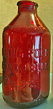 ROLLING ROCK PREMIUM BEER EMBOSSED BEER BOTTLE