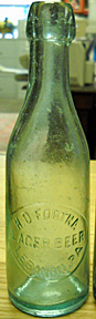 HENRY D. FORTNA LAGER BEER EMBOSSED BEER BOTTLE