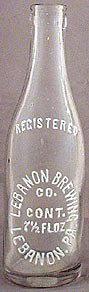 LEBANON BREWING COMPANY EMBOSSED BEER BOTTLE