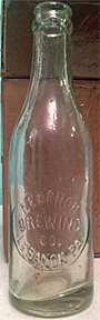 LEBANON BREWING COMPANY EMBOSSED BEER BOTTLE