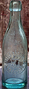 LYKENS BREWING COMPANY EMBOSSED BEER BOTTLE