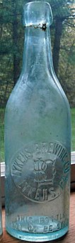 LYKENS BREWING COMPANY EMBOSSED BEER BOTTLE