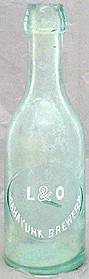 LIEBERT & OBERT MANAYUNK BREWERY EMBOSSED BEER BOTTLE