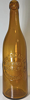 MONONGAHELA BREWERY EMBOSSED BEER BOTTLE