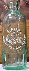 ALOIS BUBE MOUNT JOY BREWERY EMBOSSED BEER BOTTLE