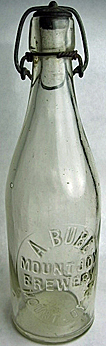 ALOIS BUBE MOUNT JOY BREWERY EMBOSSED BEER BOTTLE