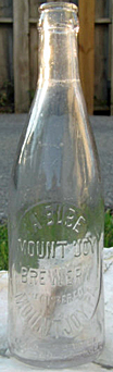 ALOIS BUBE MOUNT JOY BREWERY EMBOSSED BEER BOTTLE