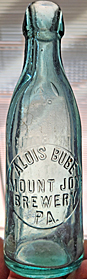 ALOIS BUBE MOUNT JOY BREWERY EMBOSSED BEER BOTTLE