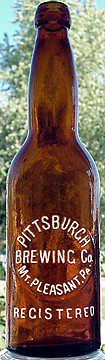 PITTSBURGH BREWING COMPANY EMBOSSED BEER BOTTLE