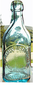 MARTIN McFADDEN WEISS BEER EMBOSSED BEER BOTTLE