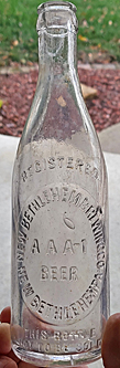 NEW BETHLEHEM BREWING COMPANY EMBOSSED BEER BOTTLE