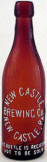 NEW CASTLE BREWING COMPANY EMBOSSED BEER BOTTLE