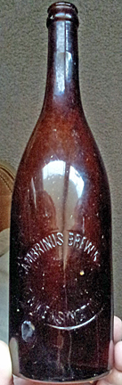 GAMBRINUS BREWING COMPANY EMBOSSED BEER BOTTLE