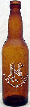 NEW KENSINGTON BREWING COMPANY EMBOSSED BEER BOTTLE