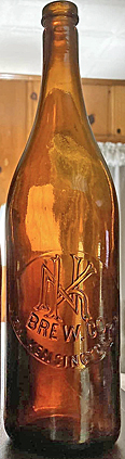 NEW KENSINGTON BREWING COMPANY EMBOSSED BEER BOTTLE