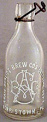 ADAM SCHEIDT BREWING COMPANY EMBOSSED BEER BOTTLE