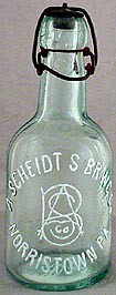 ADAM SCHEIDT BREWING COMPANY EMBOSSED BEER BOTTLE