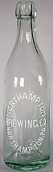 NORTHAMPTON BREWING COMPANY EMBOSSED BEER BOTTLE