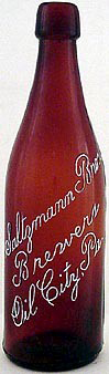 SALTZMANN BROTHERS BREWERS EMBOSSED BEER BOTTLE