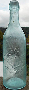 J. J. SALTZMANN & SON BREWERS EMBOSSED BEER BOTTLE