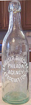 ANHEUSER BUSCH BREWING ASSOCIATION EMBOSSED BEER BOTTLE