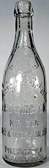 ARNHOLT & SCHAEFER BREWING COMPANY EMBOSSED BEER BOTTLE