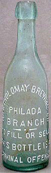 BARTHOLOMAY BREWING COMPANY EMBOSSED BEER BOTTLE