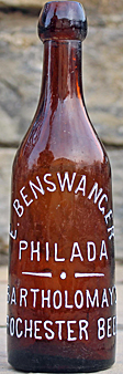 BARTHOLOMAY'S ROCHESTER BEER EMBOSSED BEER BOTTLE