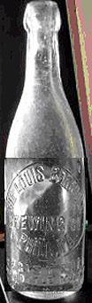 LOUIS BERGDOLL BREWING COMPANY EMBOSSED BEER BOTTLE