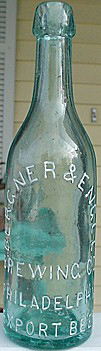 BERGNER & ENGEL BREWING COMPANY EMBOSSED BEER BOTTLE