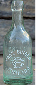 CHARLES BINDER WEISS BIER EMBOSSED BEER BOTTLE