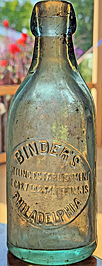 BINDER'S BOTTLING ESTABLISHMENT WEISS BEER EMBOSSED BEER BOTTLE