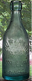 C. BURKHARDT WEISS BEER EMBOSSED BEER BOTTLE