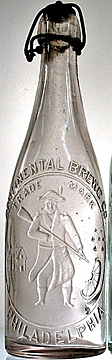 CONTINENTAL BREWING COMPANY EMBOSSED BEER BOTTLE