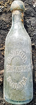 DAUPHIN BREWERY EMBOSSED BEER BOTTLE