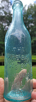 THE ENTERPRISE BREWING COMPANY EMBOSSED BEER BOTTLE