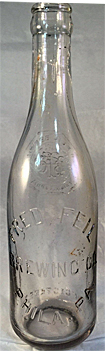 FRED FEIL BREWING COMPANY EMBOSSED BEER BOTTLE