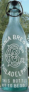 GERMANIA BREWING COMPANY EMBOSSED BEER BOTTLE