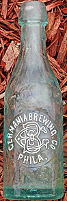 GERMANIA BREWING COMPANY EMBOSSED BEER BOTTLE