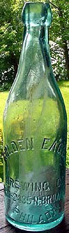 GOLDEN EAGLE BREWING COMPANY EMBOSSED BEER BOTTLE