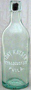 TONY KAYSER WEISS BIER EMBOSSED BEER BOTTLE